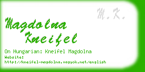 magdolna kneifel business card